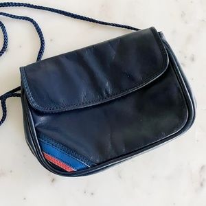 Vintage 1970’s Mini Leather Messenger Crossbody Bag